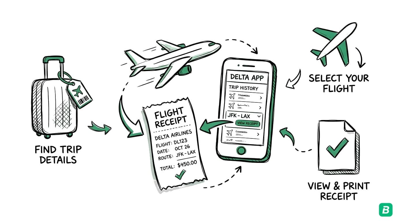 How to Get Delta Airlines Receipts (2026): Flight & Baggage Receipts