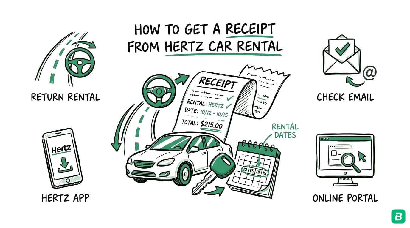 How to Get a Receipt from Hertz (2026): Rental Car Receipt Guide