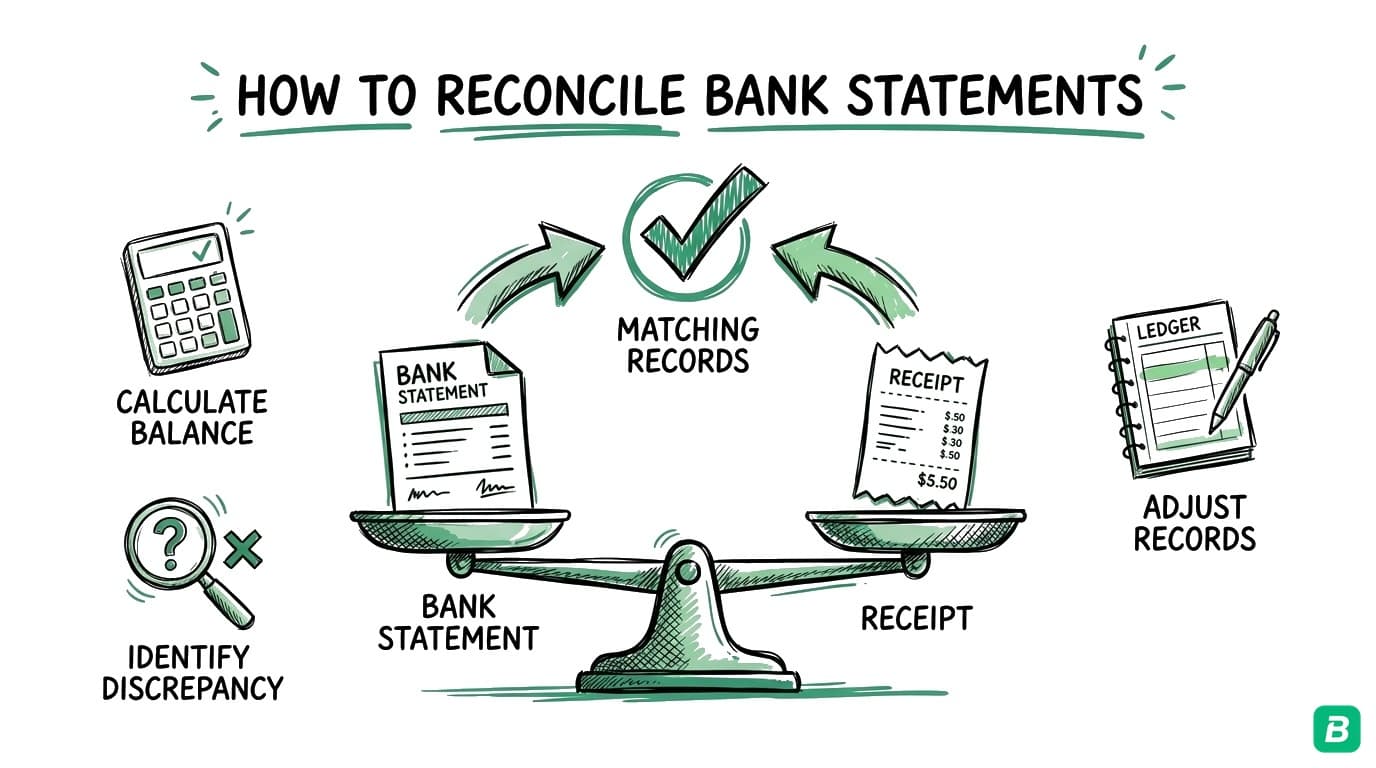 How to Reconcile Bank Statements for Your Small Business (2026 Guide)
