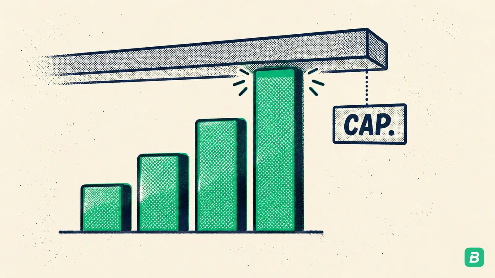 A growing bar hitting a low revenue ceiling