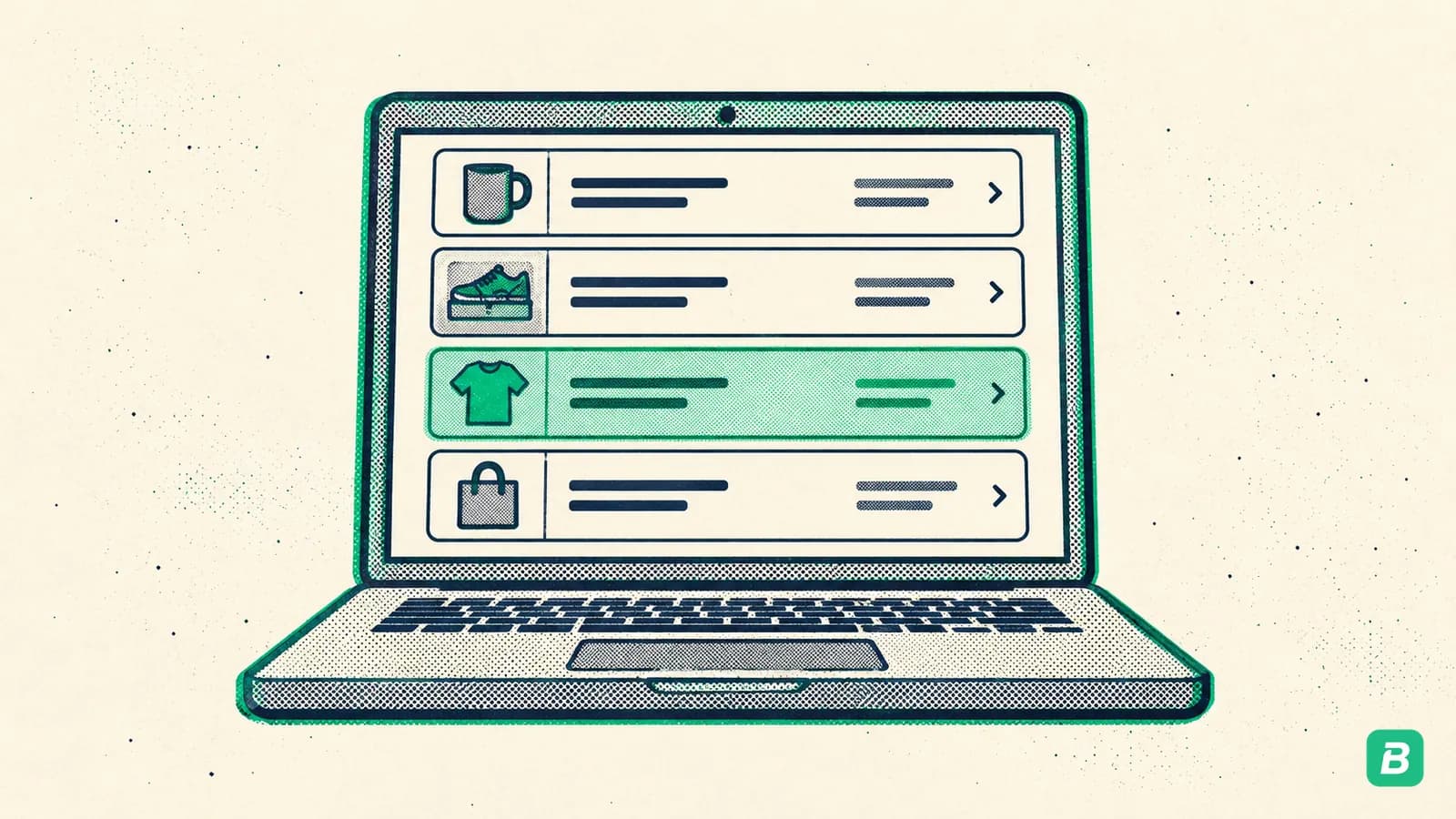 A purchase history list with one order highlighted