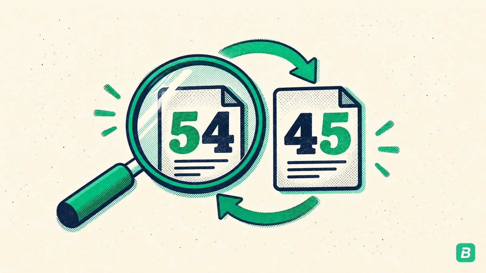 Two swapped digits under a magnifier