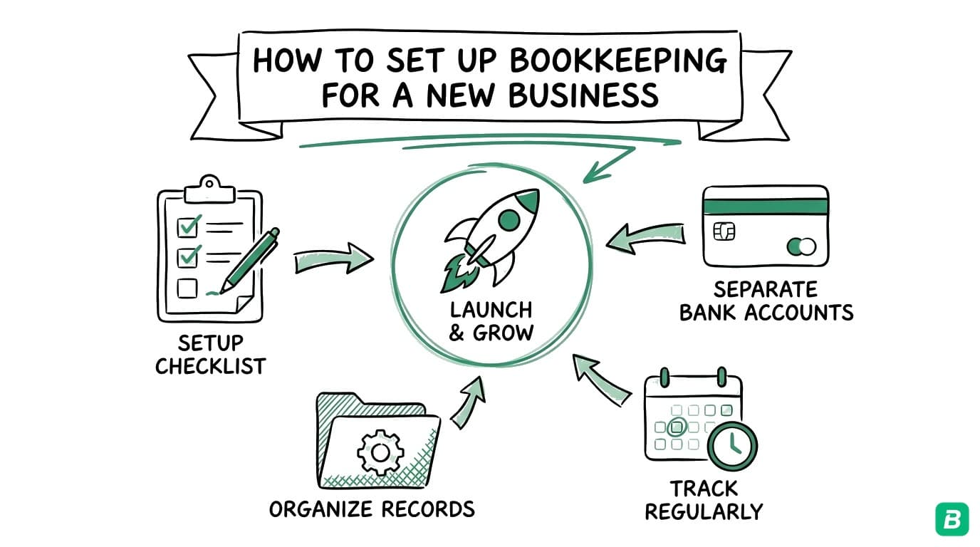 How to Set Up Bookkeeping for a New Business in Canada: Step-by-Step (2026)