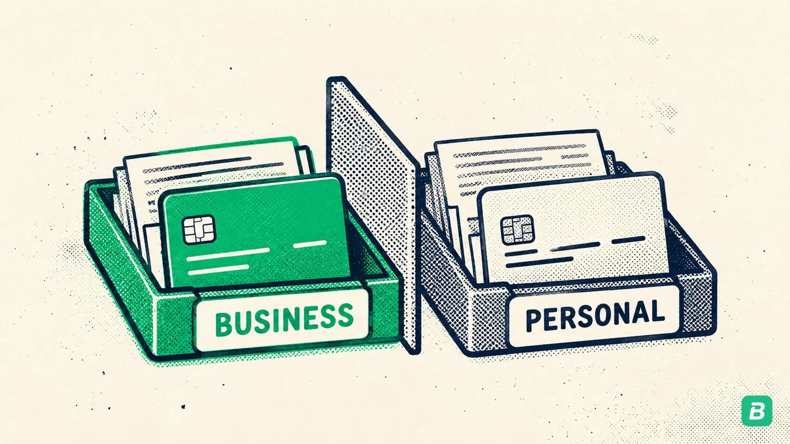 Two cards kept on separate trays