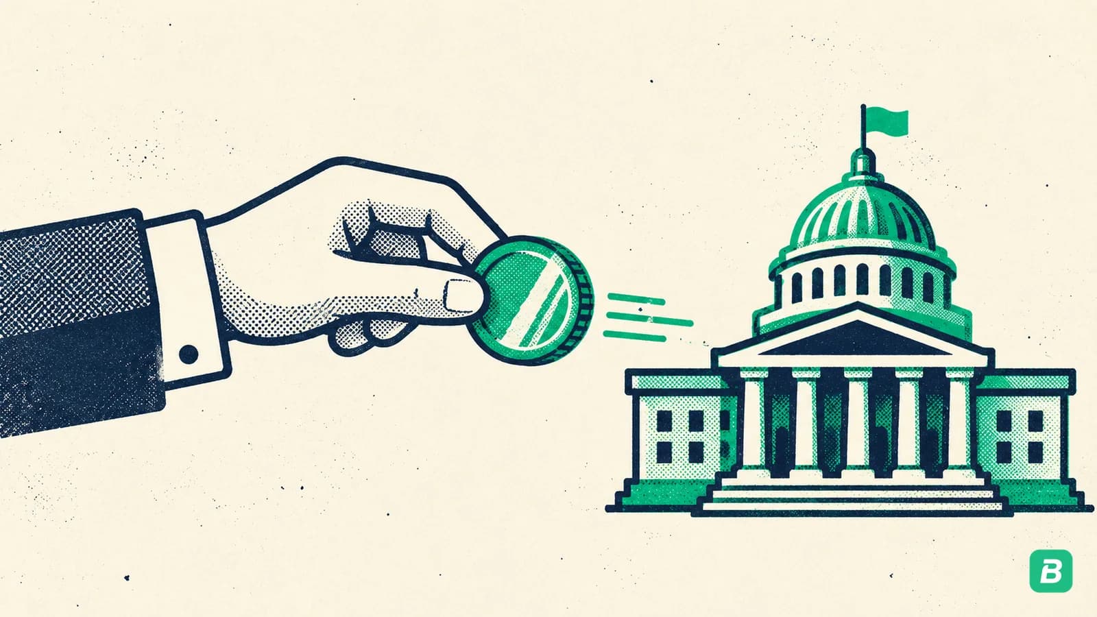 A tax coin passing straight through to the government