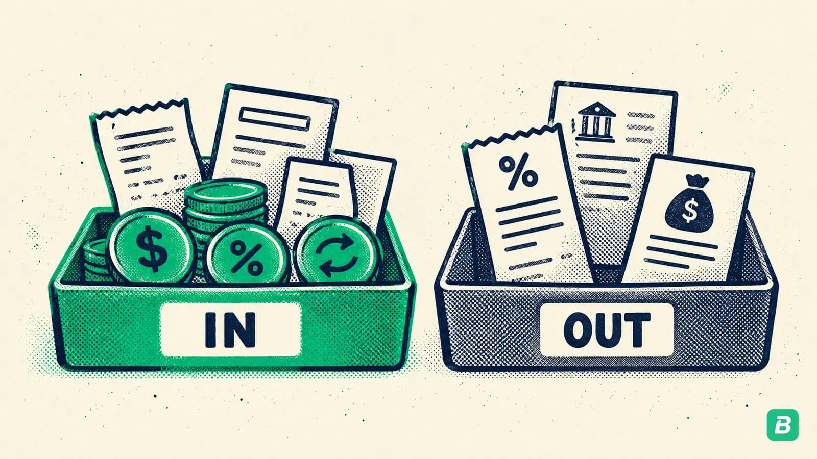 Two trays sorting what counts and what does not