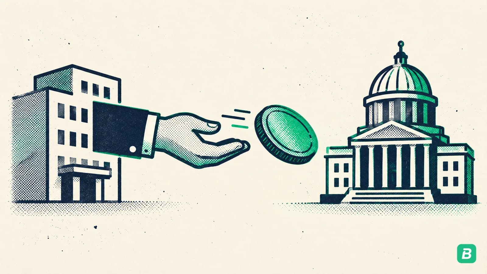 A tax coin passing straight through to the government