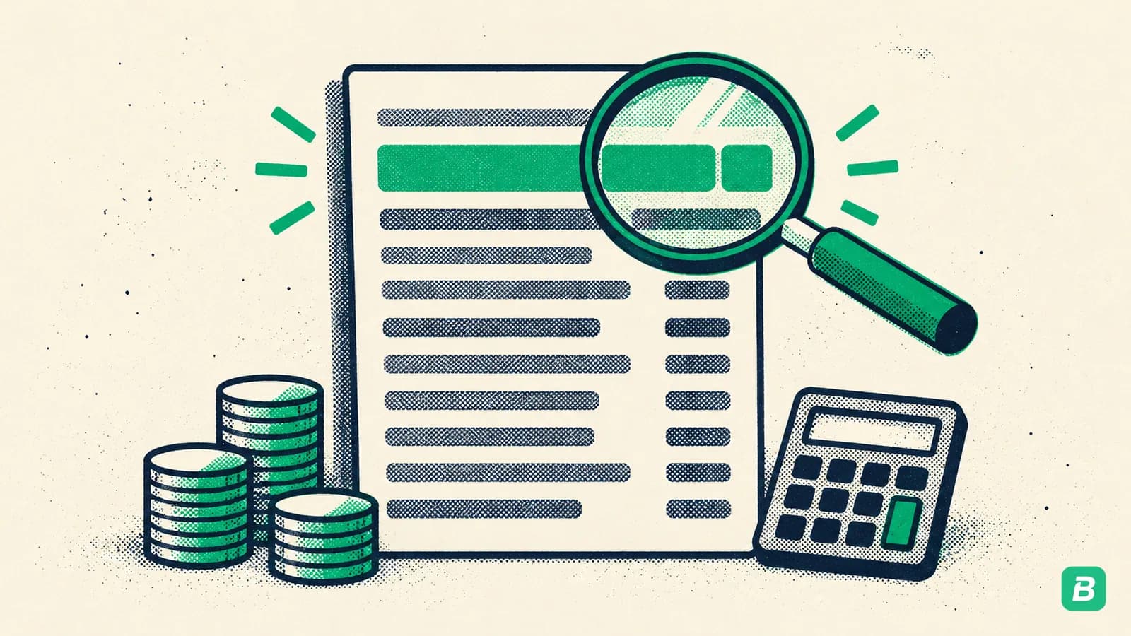 The top line of a financial statement highlighted