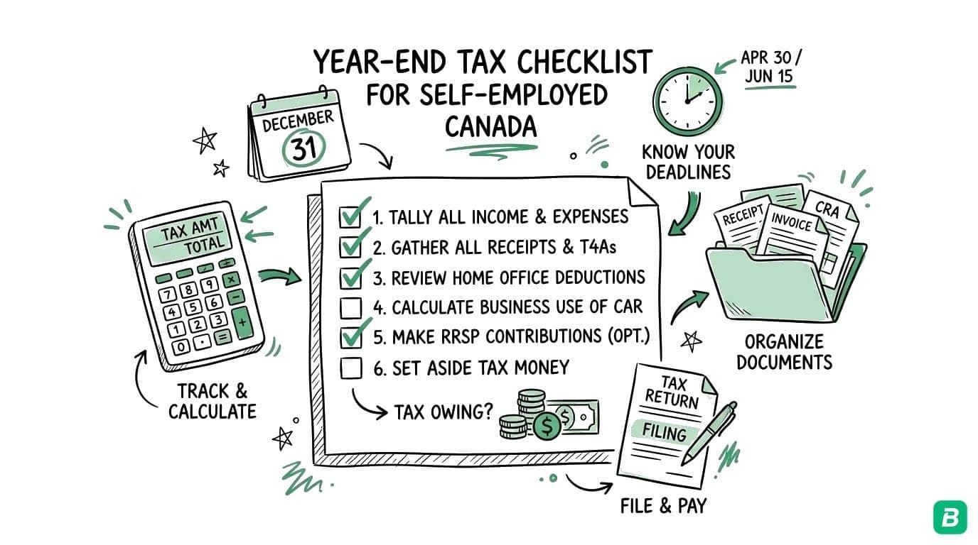 2026 Year-End Tax Checklist for Self-Employed Canadians
